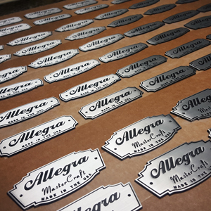 Allegra Drums Hand Cast Badges