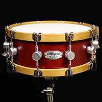 14 x 5.5 in Ox Blood with Wood Hoops